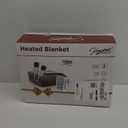 Homemate Electric Heated Blanket Queen - 84"x90" Heating Blanket Queen Size Dual Control 1/2/4/6/8 Hours Auto-Off 10 Heat Level Over-Heat Protection Flannel Sherpa ETL Certification (Light Grey)