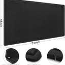Large Bulletin Board - 72 x 48 Inches, Large Felt Board Decorative Pin Board for Wall, Foldable Photo Board, Lightweight Durable Pin Board for Home, Office, School, Classroom, Kitchen (Black)