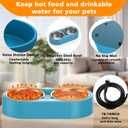 Outdoor Heated Dog & Cat Bowl - Smart Thermal-Dish for Pets, Provides Drinkable Water & Food in Winter (116 OZ)