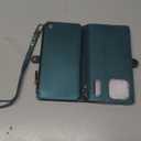 Defencase for iPhone 17 Pro Max Magnetic Wallet Case Compatible with Magsafe with RFID Blocking Zipper Card Holder for Women Men PU Leather Strap Detachable Case for iPhone 17 Pro Max 6.9", Blue Green