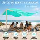 Inflatable Beach Shade with Auto Pump, Up to 5 People, UPF 50+, 10 x 9.6 FT