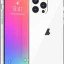 Clear Rectangle Edge Case Compatible with iPhone 13 Pro 6.1 inch 2021, HD Clear Cover Enhanced Corners TPU Cushion, Shock-Absorption Soft TPU Case