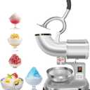 Electric Ice Crusher,Stainless Steel Dual Blades Ice Crusher Shaver,300W Snow Cone Maker Machine with Ice Plate,440lbs/hr for Home and Commercial Use