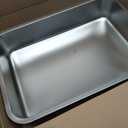 Large Stainless Steel Litter Box with High Sided, Metal Cat Litter Box, Odor-Free Non-Stick Litterbox Pan, Easy to Clean Pet Supplies Toilet Tray for Indoor Cats, Kittens or Multicat Homes