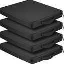 4 Packs Stadium Seat Cushion Portable Bleacher Seat with Handle Stadium Cushion Padded for Sports Events, Outdoor Concerts, Camping, Hiking, Fishing, Beaches, Chairs(Black)