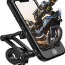 Waterproof Pouch Bike Phone Mount 4 to 6.7 Inch - Universal Motorcycle Handlebar with 360 Rotation Touch Screen Aluminium Handlebar Clamp-iPhone 17 16 15 14 13 Pro Max Samsung S24 S23-Anti-Shake GPS