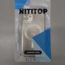 NITITOP Compatible with iPhone 12 Case Cute Clear Glitter [Compatible for MagSafe] Sparkle Bling Magnetic Plating Heart Girl Women Electroplated Frame Camera Protection Back Cover - Silver