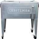 LEIGH COUNTRY Craftsman 80-Qt Galvanized Cooler, with Wheels for Outdoor/Patio/Porch