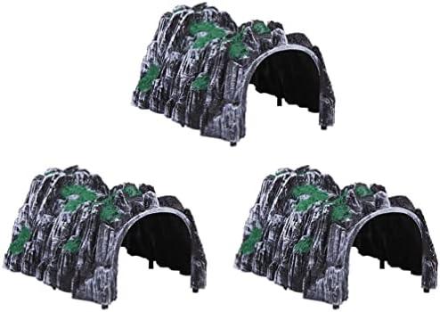 Train Tunnel N Scale Train Accessories 3pcs Railway Model Scenery Train Tunnel Models Plastic Rockery Tunnel Train Cave Tunnels for Railway Accessories Woodland Scenics Model Train Table