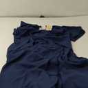 SAMPEEL Summer V Neck Wrap Petal Sleeve Short Dress with Belt for Women L