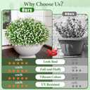 Yastouay Artificial Flowers for Outdoors UV Resistant, 14 Bundles White Realistic Fake Outdoor Flowers Fake Plants, Faux Flowers for Outdoor Planters Front Porch Garden Window Box Farmhouse Decor