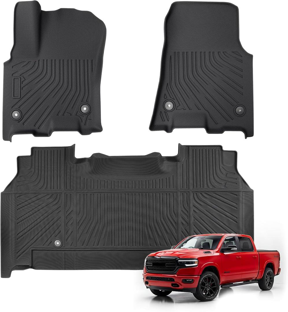Car Floor Mats for Dodge Ram 1500 Crew Cab 2025 2026