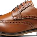 Bruno Marc Men's Lace Up Soft Cap-Toe Formal Dress Shoes, Brown (US 11)