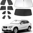 10PCS Windshield Sun Shade Custom Fit for 2011-2015 BMW X1 E84 Accessories Foldable Sunshade Side Rear Window Shade Cover Full Set Privacy Protection Keeps Car Cool
