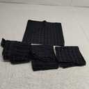 Homaxy 100% Cotton Terry Kitchen Towels(Black, 13 x 28 inches), Checkered Designed, Soft and Super Absorbent Dish Towels, 4 Pack