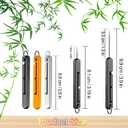 Portable Titanium Toothpicks,Retractable Toothpicks Reusable Pocket Metal Toothpick with Stainless Steel Toothpick Holder Keychain Telescopic Toothpicks (3 Pieces)