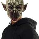 Spooktacular Creations Scary Halloween Zombie Mask, Full Head Horror Alien Ghost Devil Face Mask, Creepy Latex Monster Cap Masks for Adult Cosplay Halloween Costume Accessory, Party Dress Up