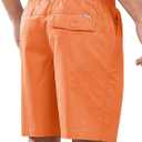 NORTHYARD Mens Casual Cotton Shorts 9 Inch Hybrid Golf Work Board Shorts with Zipper Pockets Quick Dry (Orange, M)