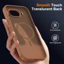 Compatible with Google Pixel 9A Case with Magnetic [Compatible with Mag-Safe][Military Grade Drop Protection] Slim Translucent Matte Phone Case with Anti-Fingerprint Tech, Brown