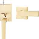 Goldenwarm Front Door Handle and Deadbolt Set, Gold Front Door Lock Set with Reversible Handle Lever, Modern Front Door Hardware, Front Door Handles and Locks