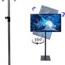 TV Stand Mount fit 12 to 43 inch TV with Safe Lock VESA Stand with Height Adjustable and 360 Degree Swivel Floor TV Stand for Home Office