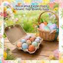 24 Pcs Foam Easter Eggs, 2.4 Inch Assorted Pastel Speckled Egg with Cartons Decorative Pastel Eggs for DIY Easter Wreath, Table Decor, Bowl, Basket Fillers, Home, Garden, Gift, Party Decorations