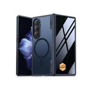 MOBOSI Magnetic for Z Fold 7 Case with Privacy Screen Protector, Samsung Galaxy Z Fold7 Cover[Compatible with Magsafe & Full Body Hinge Protection] Shockproof Phone Cases for zfold 7, Jet Black