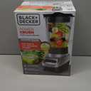 BLACK+DECKER PowerCrush Multi-Function Blender with 6-Cup Glass Jar, 4 Speed Settings, Silver