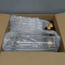 5"&4" Metal Candle Holder with Handmade Glass Dome in Brass & 2 Timer Candles, Set of 2 Versatile Hurricane Glass Candle Holders for Pillar Candles & Plants