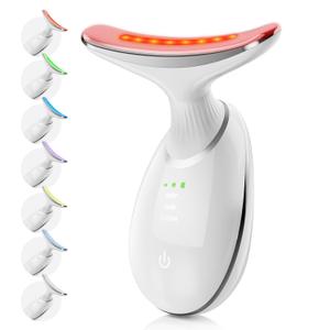 Handheld Red Light Therapy with 3 Beauty Modes-7 Color LED Facial Beauty Device USB Rechargeable Face Sculpting Wand Tool