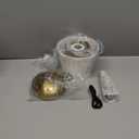 KDG Modern Cordless Small Table Lamp, Portable LED Fabric Shade Desk Lamps, 5000mAh Rechargeable Battery Operated Lighting for Bedroom, Bedside, Bar, Living Room, Dining Room, Night Light(Gold) (Gold + White Fabric Lampshde)