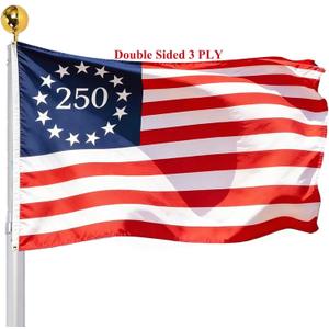 250 Anniversary USA Betsy Ross Flag 3x5 Outdoor Double Sided- Patriot 1776 2026 250th Commomorative Flags 3 Ply Heavy Duty with Brass Grommets Decoration for Outside