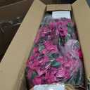 BLOSMON Bougainvillea Artificial Tree for Porch: 2-Pack 3.9ft Hot Pink Fake Flower Tree for Home Front Door Decoration - Faux Silk Floral Plant with Pot for Outdoor Garden Patio Indoor Decor