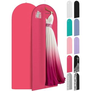 Your Bags 72" Tapered Long Dress Bags for Gowns - Wedding Dress Garment Bag for Dresses - Long Garment Bags for Hanging Clothes, Closet Storage, Hanging Garment Bags, Travel Bridal Dress Bag for Women