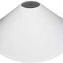 Lampshade 5" Top Diameter x 23" Bottom Diameter x 12" Slant Height with Washer (Spider) Attachment for Lamps with a Harp (Linen White)