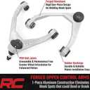 Rough Country Forged Aluminum Upper Control Arms for Toyota Tacoma (2024-2025) with 3.5" Lift, 2-Pack, Silver