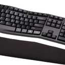 Amazon Basics Ergonomic Wireless Keyboard and Mouse Combo with Wrist Rest, Plug and Play, 2.4 GHz USB, Easy to Use, Black