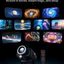 60-in-1 Galaxy Projector, HD Home Planetarium Projector with Built-in Non-Fading Scenes, 3D Star Light Projector for Bedroom, Twinkling Star & Meteor, Bluetooth Speaker & White Noise, Birthday Gifts