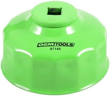 OEMTOOLS 87145 Oil Filter Removal Tool, 74mm 15 Flute Oil Filter Wrench, Compatible with Most GM and Chrysler Oil Filters, 3/8" Drive 74mm Oil Filter Wrench