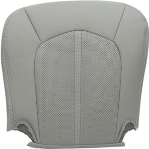 Mythoria Front Driver Bottom Replacement Leather Seat Cover Gray #AFDCompatible with Cadillac CTS Base Coupe, Wagon, Luxury, Performance, Premium & 3.6L 2008 2009 2010 2011 2012 2013