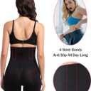 High-Waist Seamless Shapewear Shorts, No-Roll Waistband, Tummy Control for Daily Wear, M-4XL (Black)