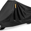 Puroma Motorcycle Cover Heavy Duty Scooter Cover Waterproof Outdoor All Season Universal Weather Quality Protection with Night Reflective, Lock Holes and Storage Bag Fits up to 105" Motorcycle Vehicle, Size XL