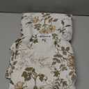 H.VERSAILTEX Linen Table Cloths Floral Printed Tablecloth Spill-Proof Waterproof Table Cover for Dining Buffet Feature Soft and Thick Fabric Wrinkle Free, 60 x 84 Inch, Retro Floral - Brown