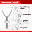 4-Pack Baby Gate Banister Adapter Y Spindle Rods M10 (10mm), Threaded for Pressure Mounted Baby and Pet Safety Gates, Includes Mounting Bolts