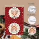 Christmas Gingerbread House Kitchen Towels Set of 2 Kitchen Towels,Gingerbread Man Train Dish Towel for Kitchen Bathroom Indoor Home Decor16x24 Inch