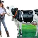 Colingmill 4 ft Cow Party Decorations Cow Cardboard Stand up Animal Photo Props Life Size Barnyard Decor for Farm Theme Western Party Cowboy Cowgirl Birthday Supplies