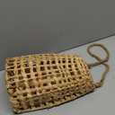 Woven Water Hyacinth Hanging Basket Door Hanging Basket Wall for Home Garden Farmhouse (Water Hyacinth)