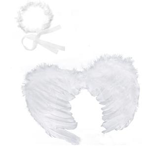 RUIZSH Angel Wings and Halo Headband for Cosplay Halloween Christmas Party Costumes