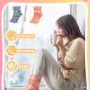 Katech Beginner Knitting Kit for Adults, 4 Pcs Socks Yarn Knitting Kit with Step by Step Instruction and 4 Knitting Needles, Knitting Starter Kit for Learn to Knit Craft Kits Gift