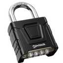 Outdoor Combination Lock, Weatherproof, Large Heavy Duty Padlock
Cut Resistant 0.31” Hardened Steel Shackle, One-Push Unlocking, Secure Combo Lock for Gates, Sheds, Fences, 1-Pack, Black